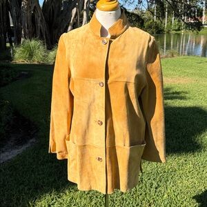 Loro Piana Camel Suede Leather Jacket